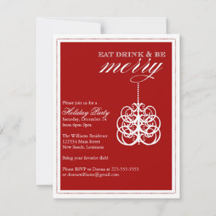 Invitation Mange boire et être joyeux