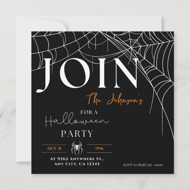 Invitation "Mange, bois et fais peur" Halloween Party (Devant)