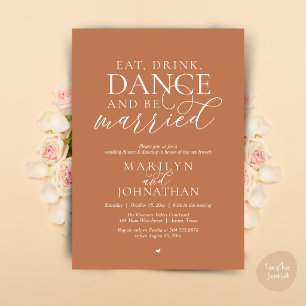 Invitation Manger, Boire, Danser, Être Marié, Mariage en Elop