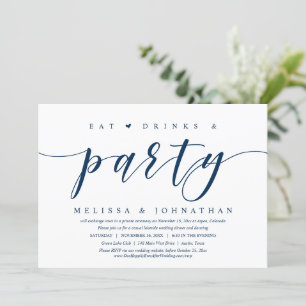 Invitation Manger, Boire et Faire la Fête, Dîner de Mariage I