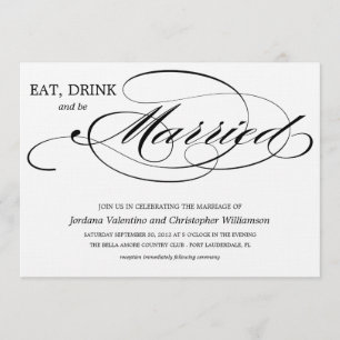 INVITATION MANGER, BOIRE & ÊTRE MARIÉ