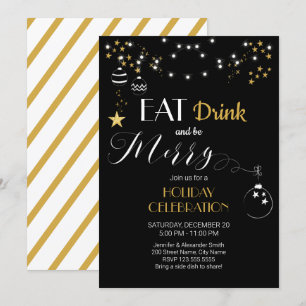 Invitation Mangez Boire et être Joyeux Noël