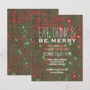 Invitation Mangez Boire Soyez Joyeux Noël Fête Russe