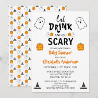 Mangez, buvez et ayez peur Baby shower d'Halloween