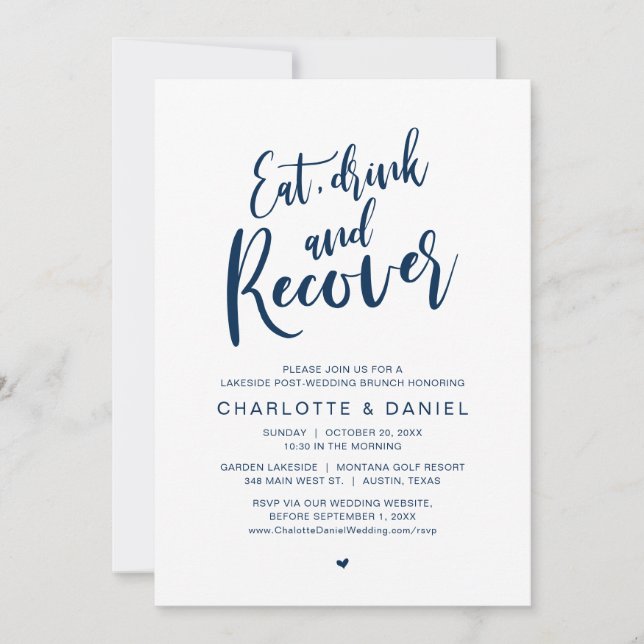 Invitation Mangez, buvez et reprenez, Le matin après le brunc (Devant)