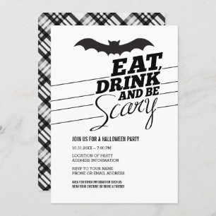 Invitation Mangez, buvez et soyez effrayants - Halloween Part