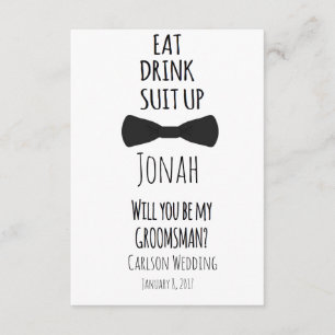 Invitation Mangez le costume de boissons vous sera mon