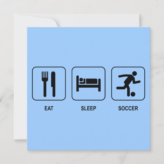 Invitation Mangez l'invitation du football de sommeil (Devant)