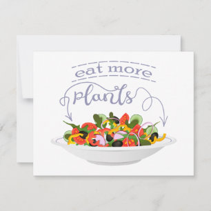 Invitation Mangez plus de plantes frais motivation salade let