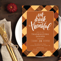 Mangez Un Verre Et Soyez Heureux Le Dîner De Thank