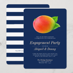 Invitation Mango de minuit Partie d'engagement extérieur