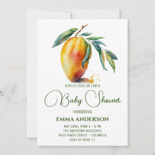Invitation Mango tropical   BABY SHOWER