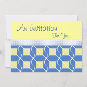 Invitation Manifestation spéciale suédoise en bleu et jaune