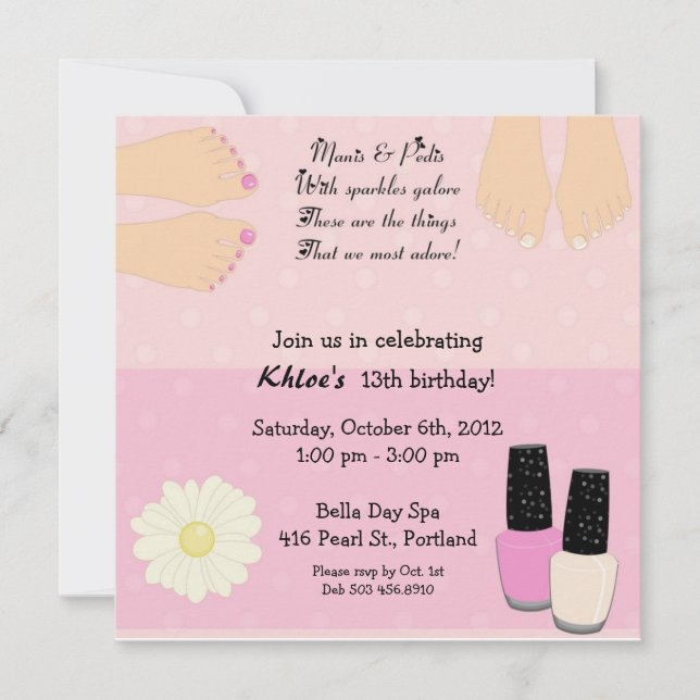 Invitation Manis et Pedis (Devant)