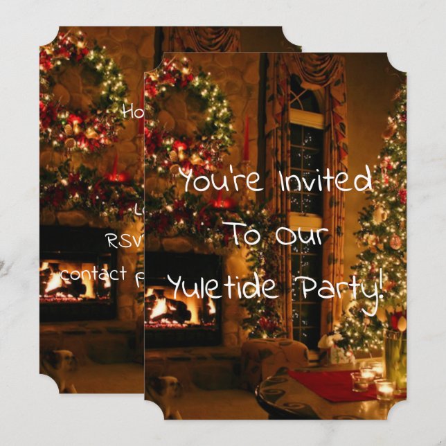 Invitation manoir et cheminée (Devant / Derrière)