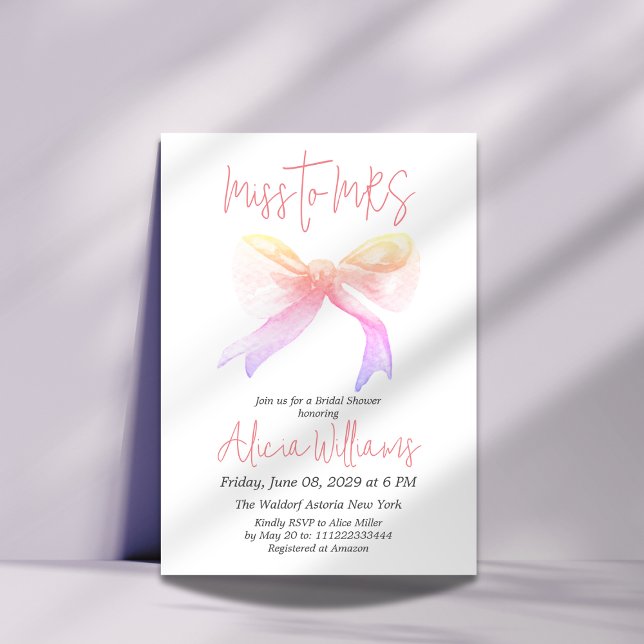 Invitation Manque minimale à la Fête des mariées de la boîte  (Créateur téléchargé)