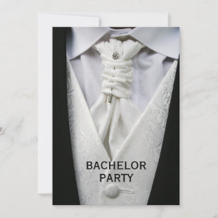 Invitation Mans Elegant Suit Bachelor Party