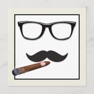 Invitation Mans Mustache fête d'anniversaire