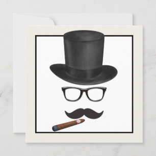 Invitation Mans Mustache fête d'anniversaire