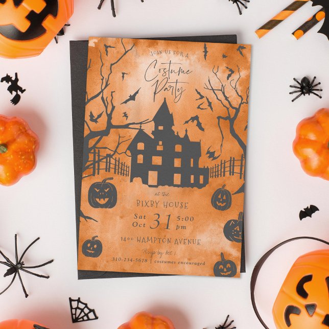 Invitation Mansion éffrayante Halloween Costume Party (Créateur téléchargé)