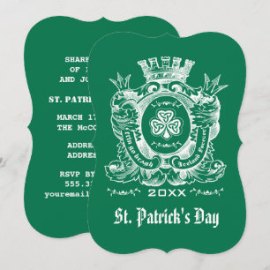 Invitation Manteau shamrock d'arme St. Patrick's Day Invitati