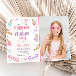 Invitation Manucure et pédicure Arc Mani-Pedi Fête Anniversai