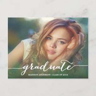 Invitation manuscrite de carte postale d'obtention