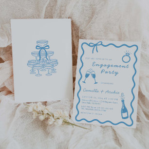 Invitation manuscrite de la partie d'engagement