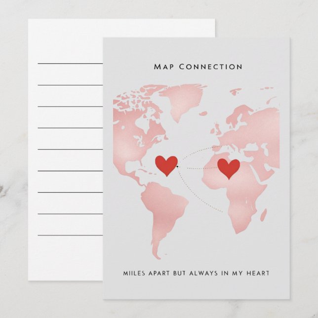 Invitation Map Connection Card (Devant / Derrière)