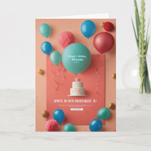 Invitation maquette simpliste d'invitation d'anniversaire