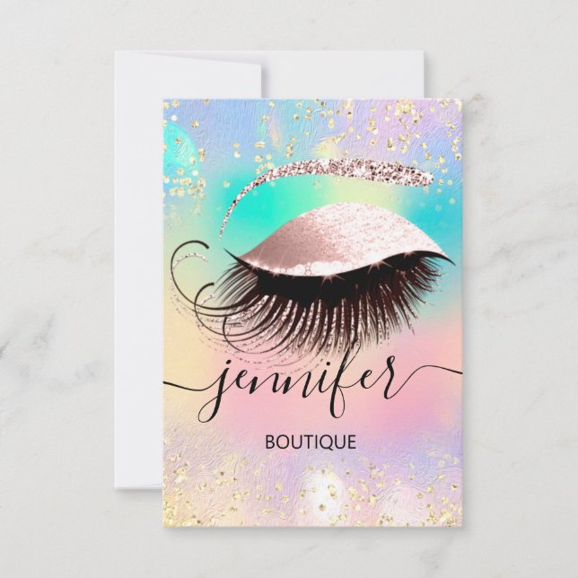 Invitation Maquillage Holographique professionnel Eyelash Con (Devant)