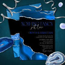 Marble Agate Royal bleu mariage
