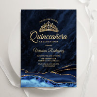 Marbre d'agate bleu marine de Quinceanera