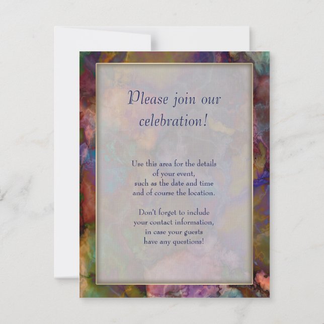 Invitation Marbre de Peacock Ore Chalcopyrite (Dos)
