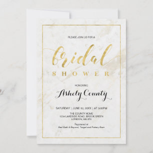 Invitation Marbre   Mariage Simple Typographie Moderne
