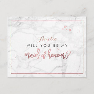 Invitation Marbre PixDezines / Faux Rose Gold.