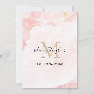 Invitation Marbre rose poudré or pailletté élégant 