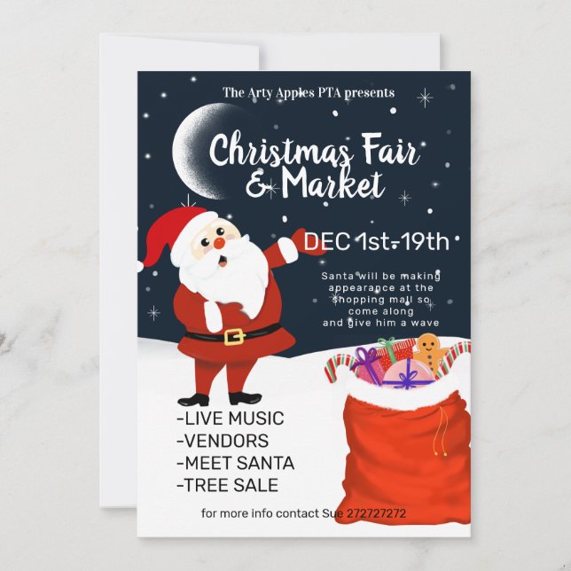 Invitation marché de noël et foire (Devant)