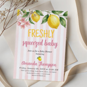 Invitation Marché de producteurs de douche de bébé au citron