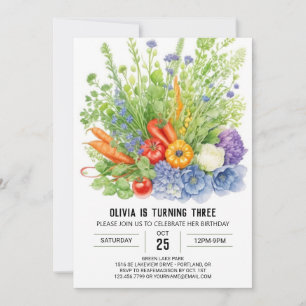 Invitation Marché pour enfants Farmer's Birthday