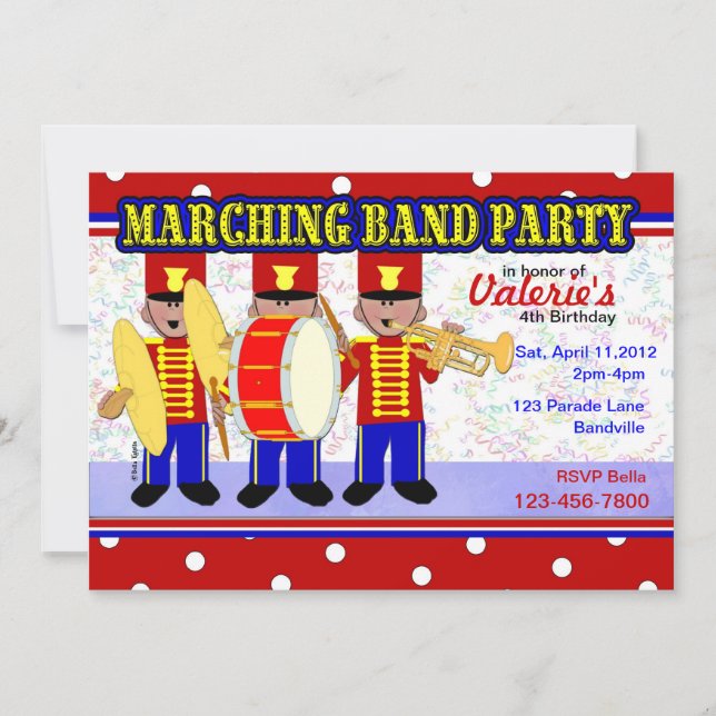 Invitation Marching Band Party (Devant)