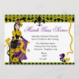 Invitation Mardi Gras Beauté