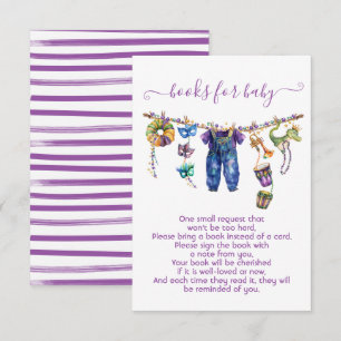 Invitation Mardi Gras Boy Clothesline books for baby