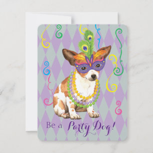 Invitation Mardi Gras Chihuahua