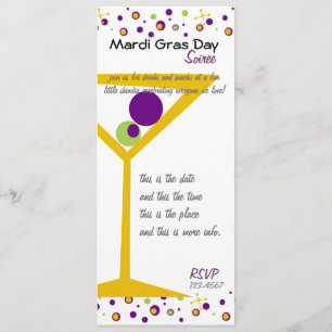 Invitation Mardi Gras Cocktails