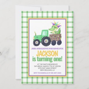 Invitation Mardi Gras Krewe Gator Gactor Gake Premier anniver