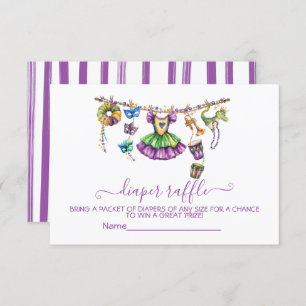 Invitation Mardi Gras, linge de toilette Fille Refle card