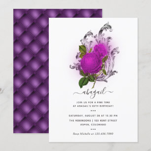 Invitation Mardi GrasTropical Peacock fête d'anniversaire Inv