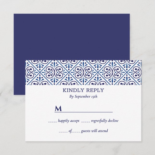 Invitation Mardi méditerranéen de la Marine espagnole Tile (Devant / Derrière)