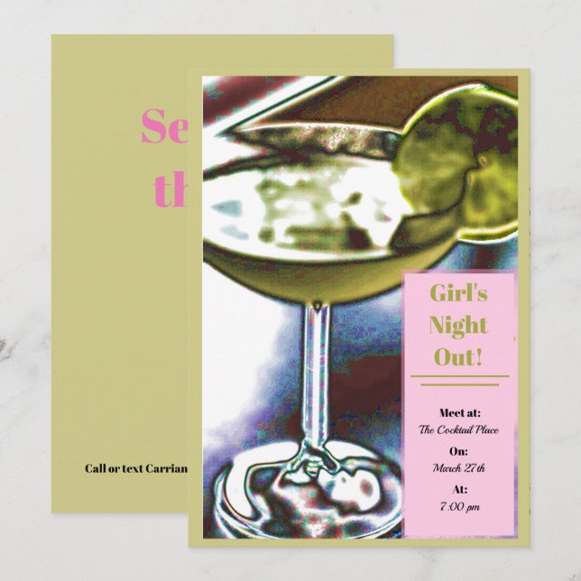 Invitation Margarita (Devant / Derrière)